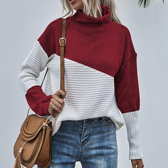 YOINS-Turtleneck Women Sweater - Picture 4 of 7